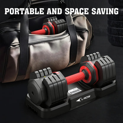 110LB Adjustable Dumbbells with High Quality Tray 15Lb to 55Lb Adjustable Dumbbell for Home Gym Exercise Equipment, ‌‌Christmas Gift