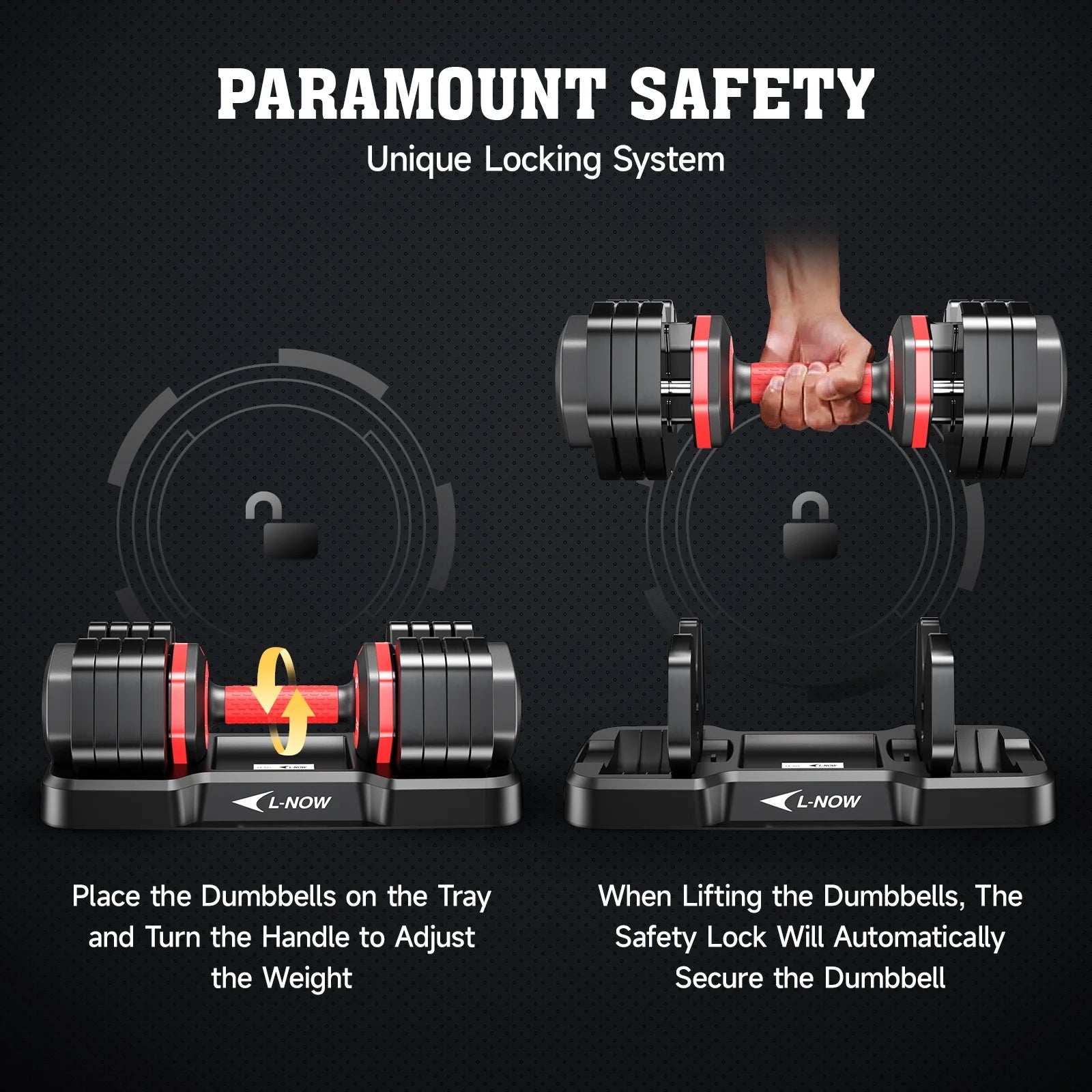 110LB Adjustable Dumbbells with High Quality Tray 15Lb to 55Lb Adjustable Dumbbell for Home Gym Exercise Equipment, ‌‌Christmas Gift